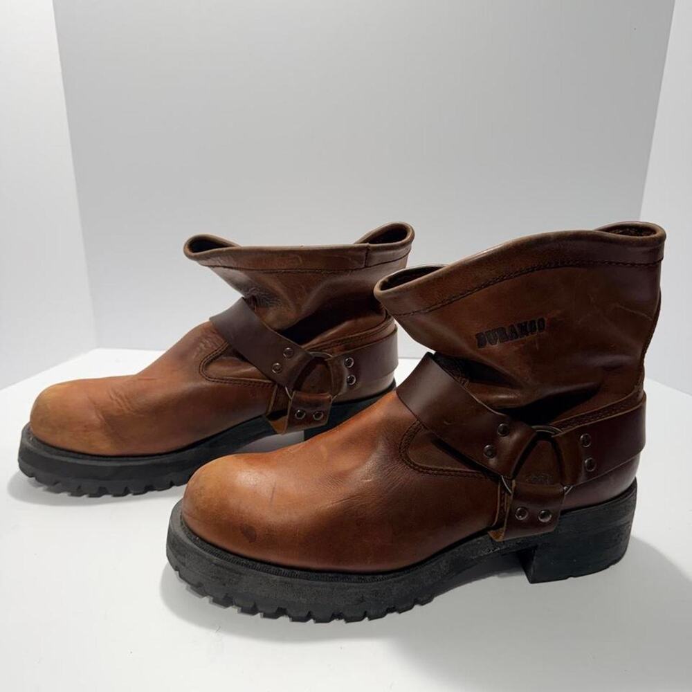 Vintage Durango DS194 Brown Leather Harness Engineer Biker Boots Mens 11M UK 9